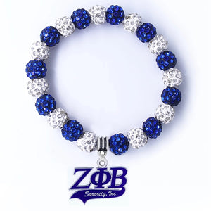 ZΦΒ Crystal Beaded Bracelet