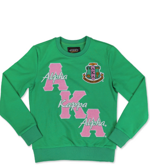 New AKA Chenille Lettered Sweatshirt