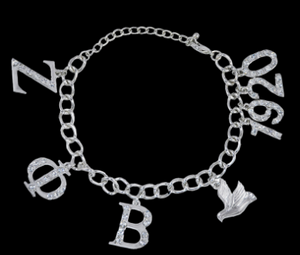 Zeta Crystal Charm Bracelet