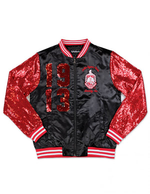 ΔΣΘ Sequin Baseball Jacket